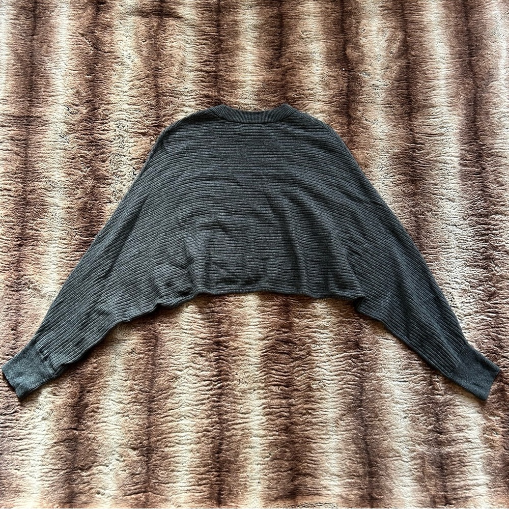 Aritzia Wilfred Free Lolan Sweater Charcoal Grey Wool Blend - Picture 2 of 7
